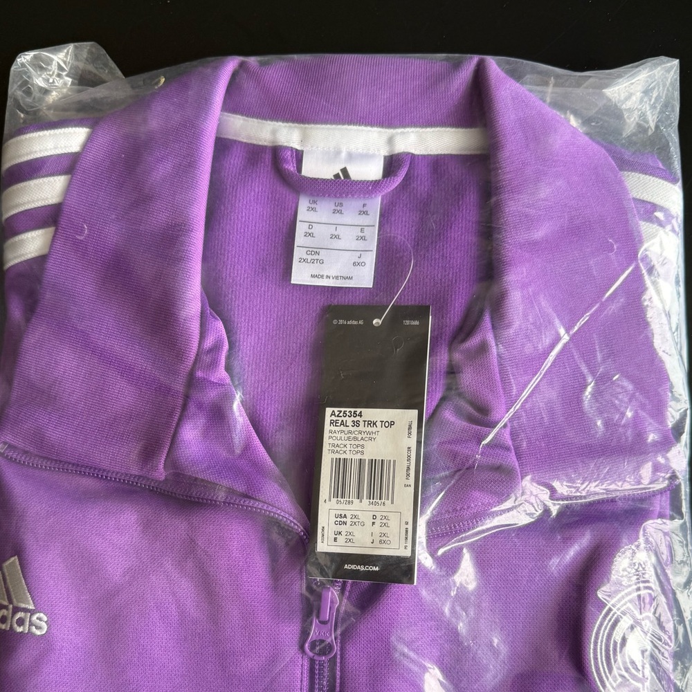 Adidas Real Madrid Purple Track Top